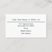 Golf Pro voor golfliefhebber Visitekaartje (Achterkant)