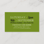 Golf Professional, Birthday Party Ticket Informatiekaartje (Achterkant)