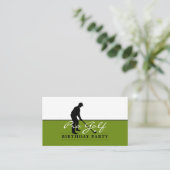 Golf Professional, Birthday Party Ticket Informatiekaartje (Staand voorkant)