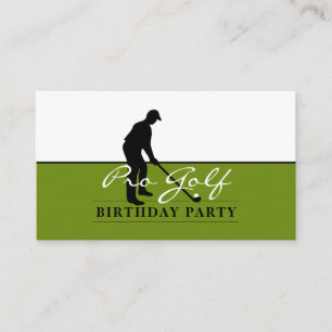 Golf Professional, Birthday Party Ticket Informatiekaartje