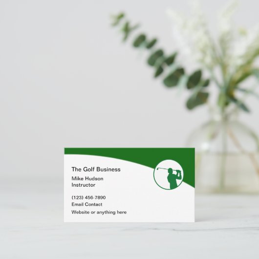Golf Professional Modern Visitekaartjes (Staand voorkant)