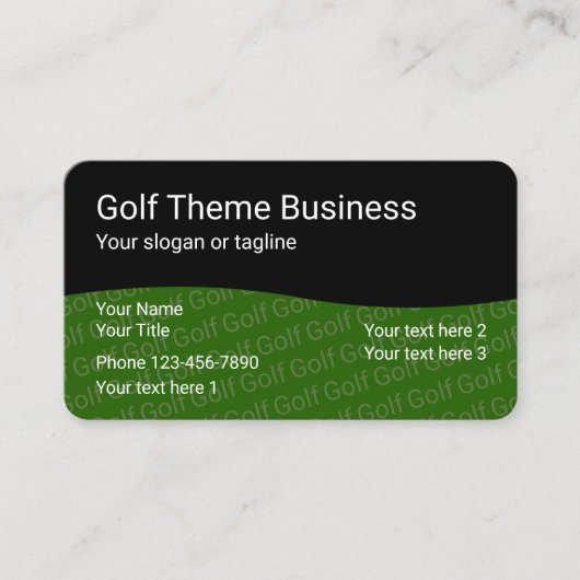 Golf Professioneel Visitekaartjes (Voorkant)
