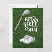 Golf Profiteer snel van golfer golfing op groen Briefkaart (Voorkant / Achterkant)