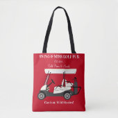 Golf Pub Golf Cart Beer & Snacks Wilde Verhalen Tote Bag (Voorkant)