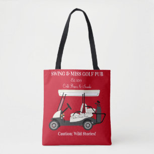Golf Pub Golf Cart Beer & Snacks Wilde Verhalen Tote Bag