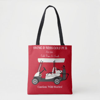 Golf Pub Golf Cart Beer & Snacks Wilde Verhalen Tote Bag