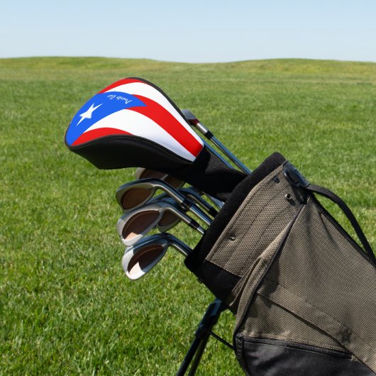 Golf Puerto Rico & Puerto Ricaanse vlag / golfclub Golfheadcover (Insitu)