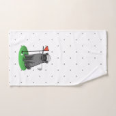 Golf Pug Golf (zwart) Cute Dog Funny Bad Handdoek (Handdoek)