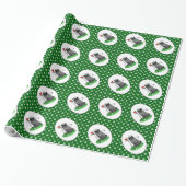 Golf Pug Golf (zwart) Cute Dog Funny Cadeaupapier (Uitgerold)