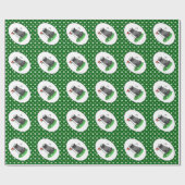Golf Pug Golf (zwart) Cute Dog Funny Cadeaupapier (Vlak)