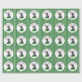 Golf Pug Golf (zwart) Cute Dog Funny Cadeaupapier (Vlak)