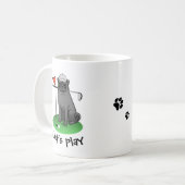 Golf Pug Golf (zwart) Cute Dog Funny Koffiemok (Voorkant links)