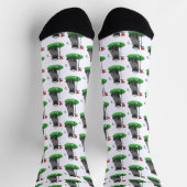 Golf Pug Golf (zwart) Cute Dog Funny Sokken (Top)
