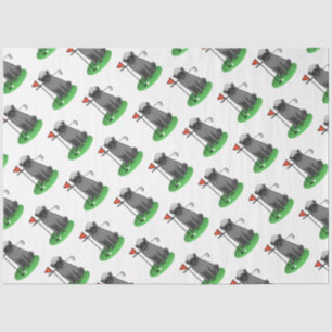 Golf Pug Golf (zwart) Cute Dog Funny Tissuepapier