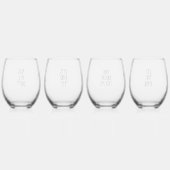 Golf Pun Glass Set Wijnglas Zonder Voet (Achterkant)