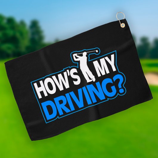 Golf Pun - Hoe gaat het met mijn rijden - Golfhanddoek
