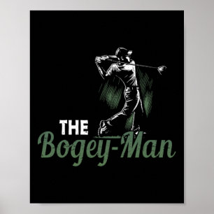 Golf Pun Vintage De Bogey-man Golfer Golfen Sport Poster