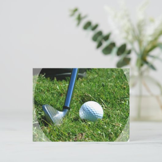 Golf Putt Briefkaart (Staand voorkant)