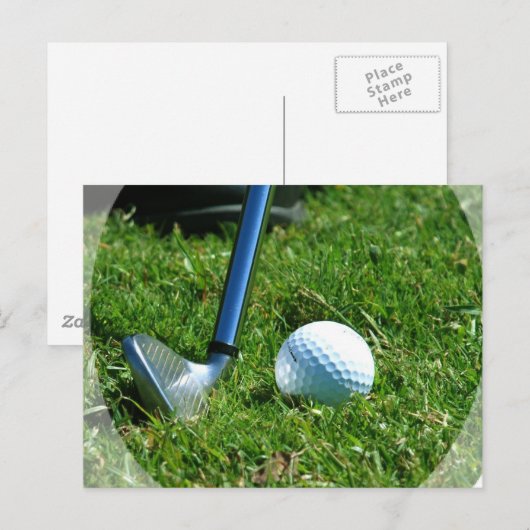 Golf Putt Briefkaart (Voorkant / Achterkant)