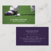 Golf Putt, Golf Club, Golfer, Golf Coach Visitekaartje (Voorkant / Achterkant)
