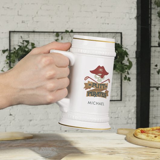 Golf Putt Pirates Outdoor Dad Birthday Custom Bierpul