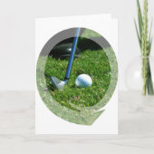 Golf Putt Wenskaart Kaart (Voorkant)