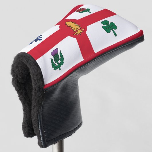 Golf Putter Cover with Flag of Montreal, Canada (3/4 voorkant)
