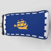 Golf Putter Cover with Flag of Quebec City, Canada (Voorkant)