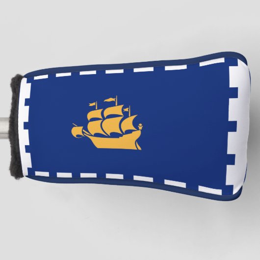 Golf Putter Cover with Flag of Quebec City, Canada (Voorkant)