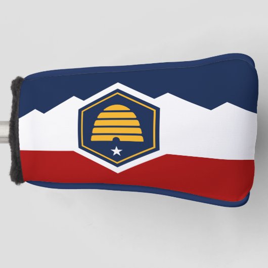 Golf Putter Cover with Flag of Utah, USA (Voorkant)