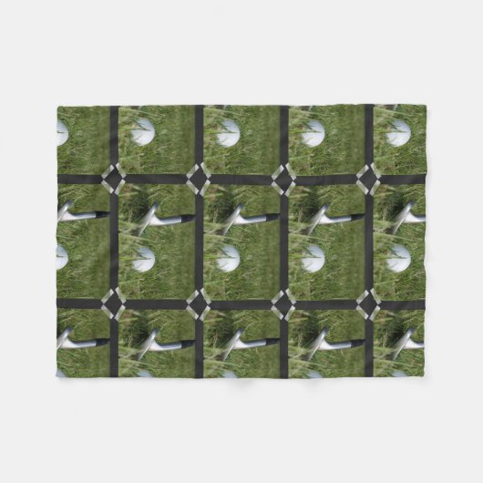 Golf Putter Fleece Deken (Voorkant (Horizontaal))