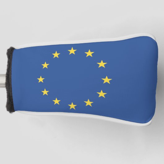 Golf Putter Head Hoesje met Europese vlag Golfheadcover (Voorkant)