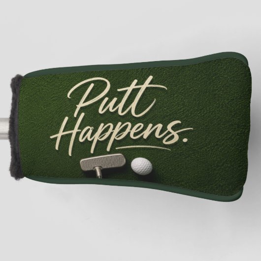 Golf Putter Headcover Fun Golf Spreuk (Voorkant)