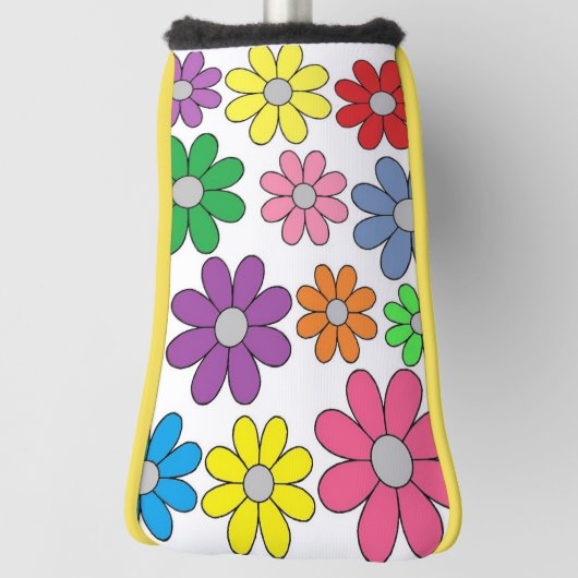 Golf Putter Hoesje - Crazy Daisies! Golfheadcover (Draai 90)
