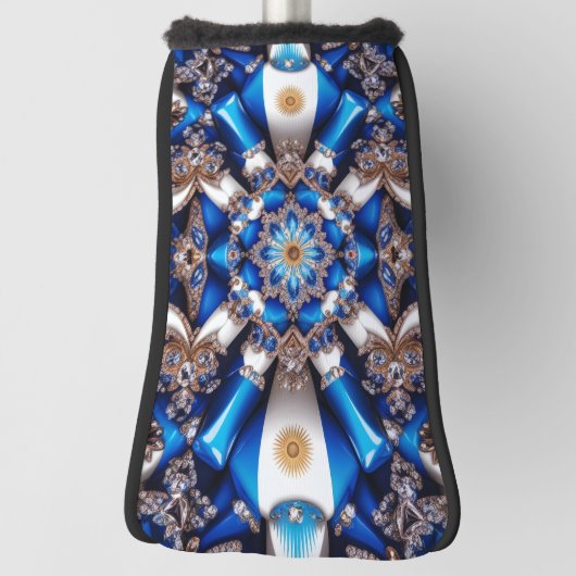 Golf Putter Hoesje met Argentijnse kleuren Design Golfheadcover (Draai 90)