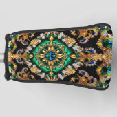 Golf Putter Hoesje met Braziliaans Kleuren Ontwerp Golfheadcover (Voorkant)