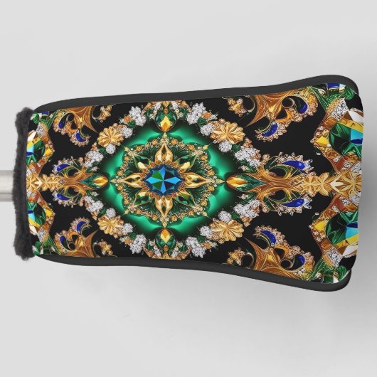 Golf Putter Hoesje met Braziliaans Kleuren Ontwerp Golfheadcover (Voorkant)