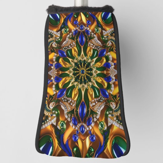 Golf Putter Hoesje met Brazilië Kleuren Ontwerp Golfheadcover (Draai 90)