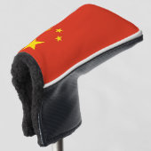 Golf Putter Hoesje met Chinese vlag Golfheadcover (3/4 voorkant)