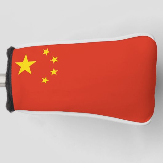 Golf Putter Hoesje met Chinese vlag Golfheadcover (Voorkant)