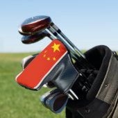 Golf Putter Hoesje met Chinese vlag Golfheadcover (Insitu)