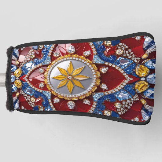 Golf Putter Hoesje met Colombia Kleuren Ontwerp Golfheadcover (Voorkant)