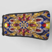 Golf Putter Hoesje met Colombiaanse kleuren Design Golfheadcover (Voorkant)