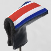 Golf Putter Hoesje met Costa Ricaanse vlag Golfheadcover (3/4 voorkant)