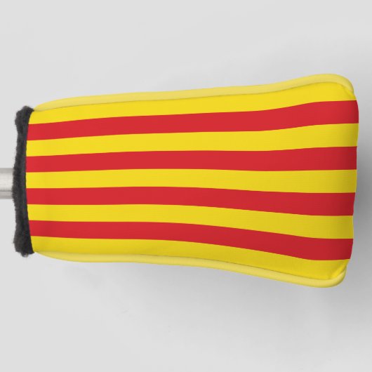 Golf Putter Hoesje met de vlag van Catalonië Golfheadcover (Voorkant)