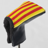 Golf Putter Hoesje met de vlag van Catalonië Golfheadcover (3/4 voorkant)