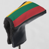 Golf Putter Hoesje met de vlag van Litouwen Golfheadcover (3/4 voorkant)