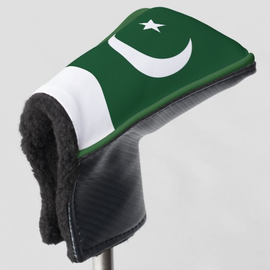 Golf Putter Hoesje met de vlag van Pakistan Golfheadcover (3/4 voorkant)