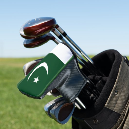 Golf Putter Hoesje met de vlag van Pakistan Golfheadcover (Insitu)