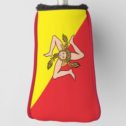 Golf Putter Hoesje met de vlag van Sicilië, Italië Golfheadcover (Draai 90)